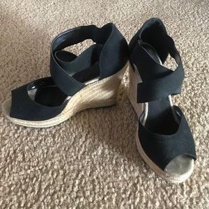 Gap black wedge espadrilles. Gently worn.